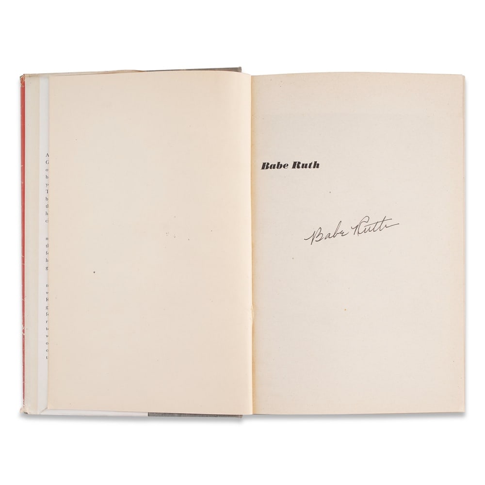 BABE RUTH SIGNED "BABE RUTH: THE BIG MOMENTS OF THE BIG FELLOW" FIRST EDITION - 3