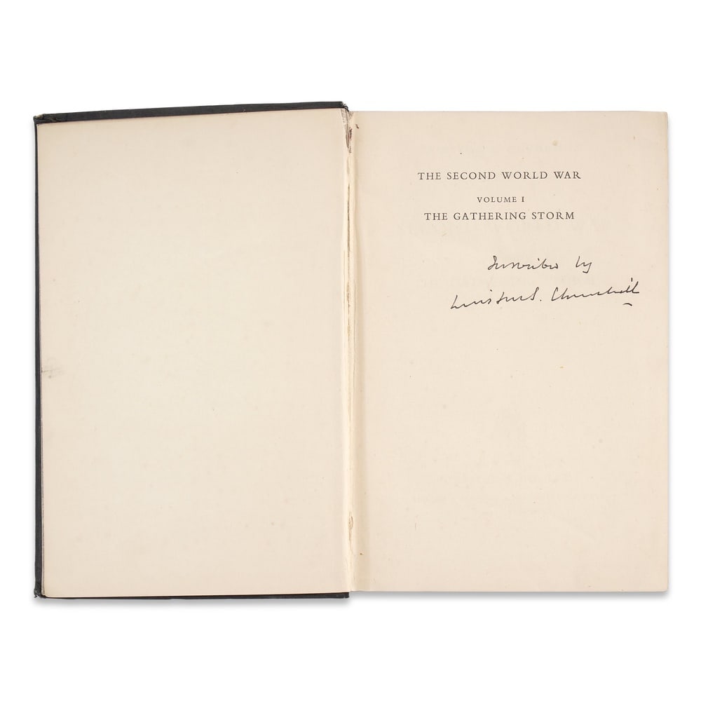 WINSTON S. CHURCHILL SIGNED "THE SECOND WORLD WAR: THE GATHERING STORM" (VOLUME I) - 3