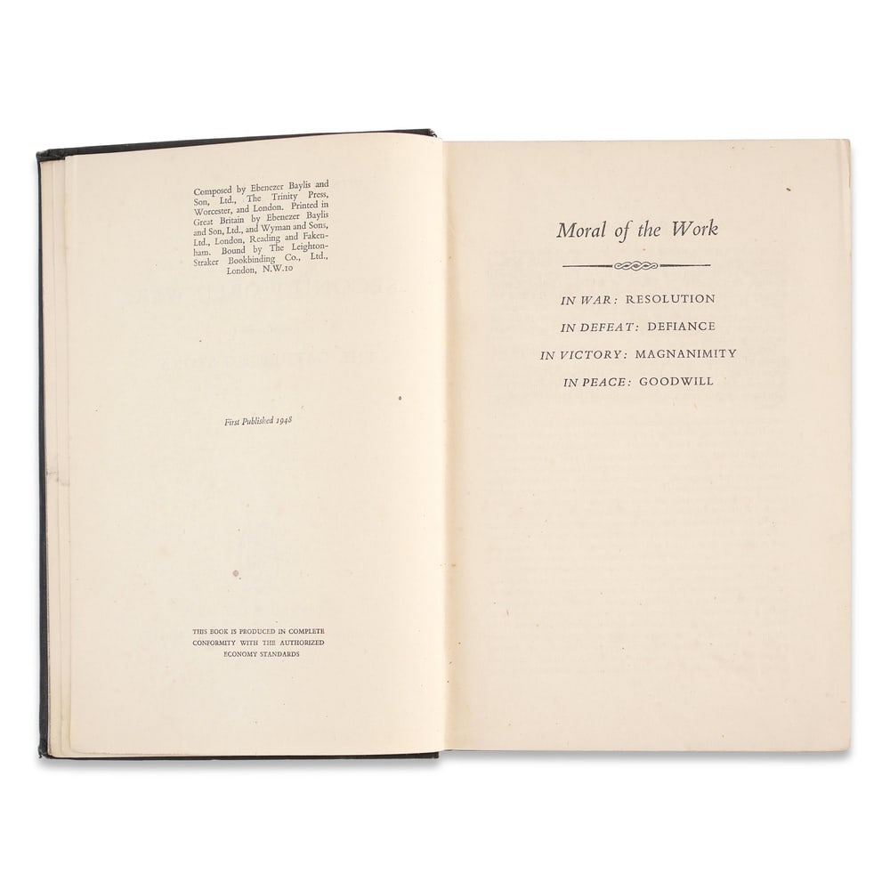 WINSTON S. CHURCHILL SIGNED "THE SECOND WORLD WAR: THE GATHERING STORM" (VOLUME I) - 4