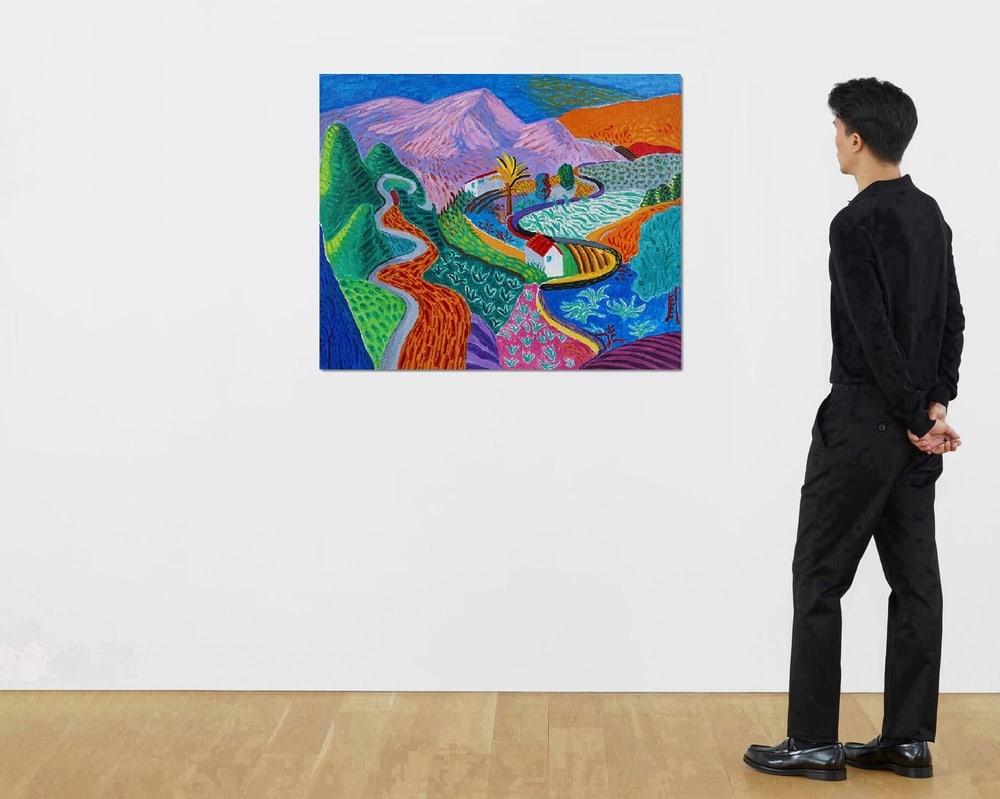 DAVID HOCKNEY (B.1937), ATTRIBUTED TO, ACRYLIC ON CANVAS - 2