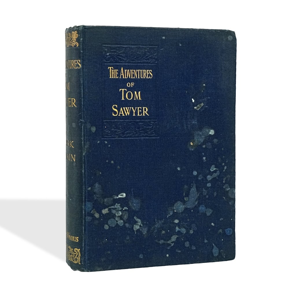 MARK TWAIN SIGNED "THE ADVENTURES OF TOM SAWYER" BOOK: 11 5/8 x 5 1/2 in (29.5 x 14 cm) Provenance and Authentication: This collectible has undergone a rigorous forensic evaluation. The signatures were carefully analyzed across multiple criteria, includin