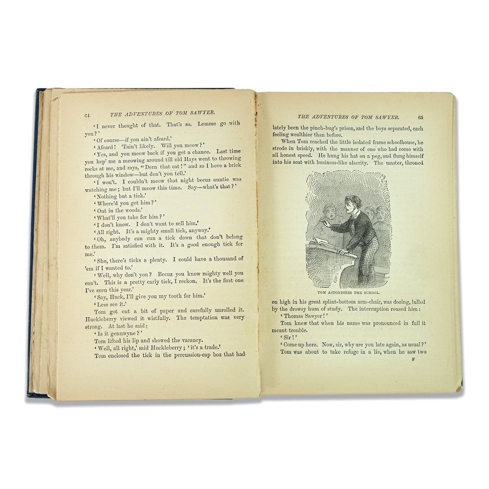 MARK TWAIN SIGNED "THE ADVENTURES OF TOM SAWYER" BOOK - 3
