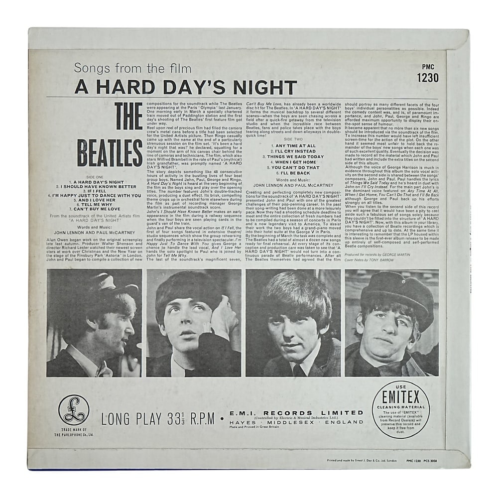 THE BEATLES FULLY SIGNED "A HARD DAY'S NIGHT" UK LP - 3