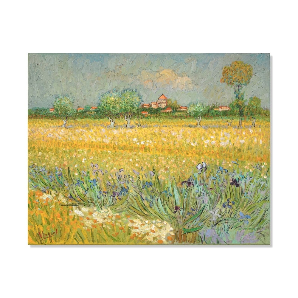 VINCENT VAN GOGH (1853-1890), ATTRIBUTED TO, OIL ON CANVAS: Signed (lower left) Image Dimensions: 28 3/4 x 36 1/4 in (73 x 92 cm) This painting comes with COA. Vincent van Gogh's landscapes from the late 1880s represent a decisive shift toward expressive color