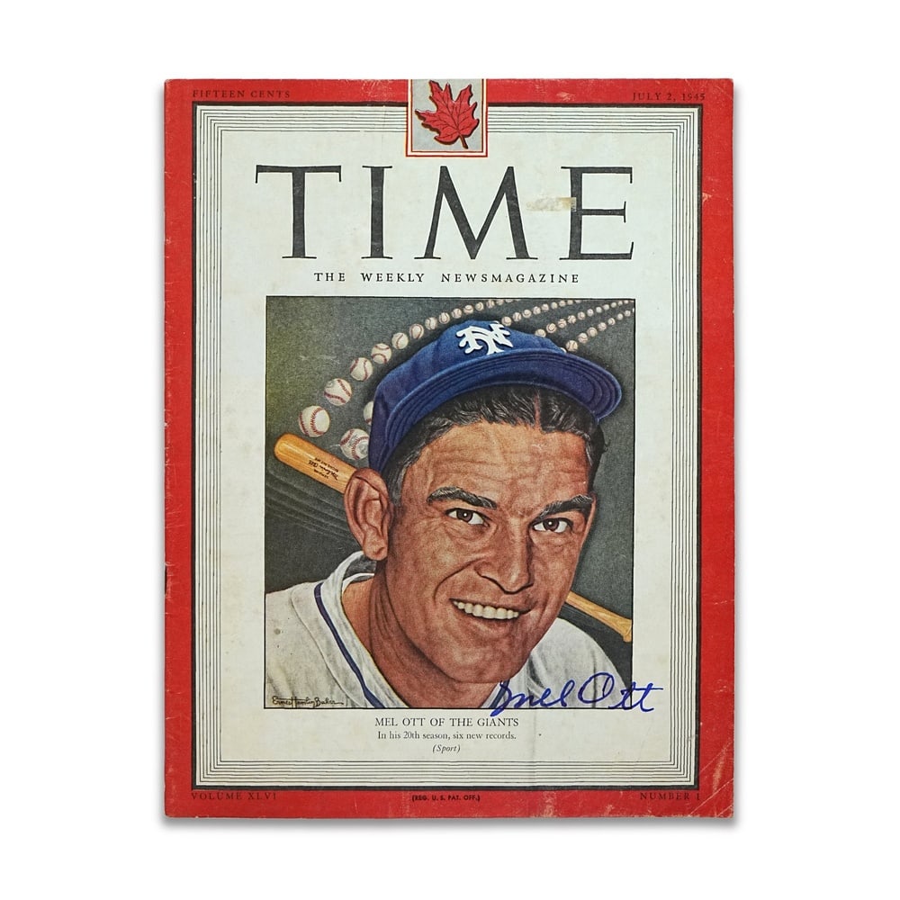 MEL OTT SIGNED TIME MAGAZINE (JULY 2, 1945) (1 of 3)