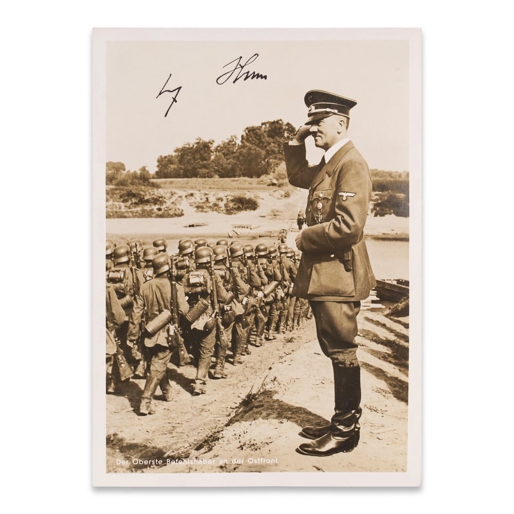 ADOLF HITLER SIGNED PROPAGANDA POSTCARD (1 of 2)
