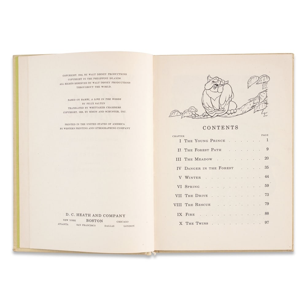 WALT DISNEY SIGNED "WALT DISNEY'S BAMBI" FIRST EDITION - 4