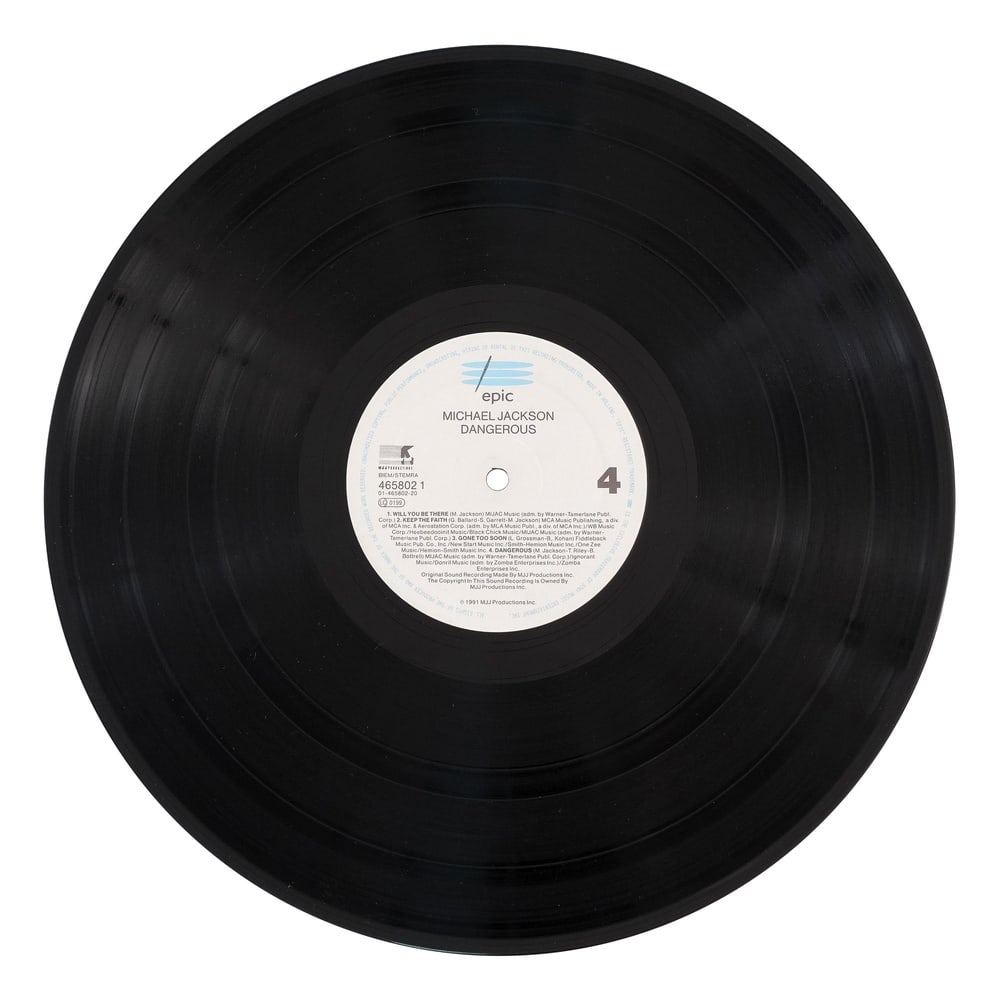 MICHAEL JACKSON SIGNED "DANGEROUS" LP - 10