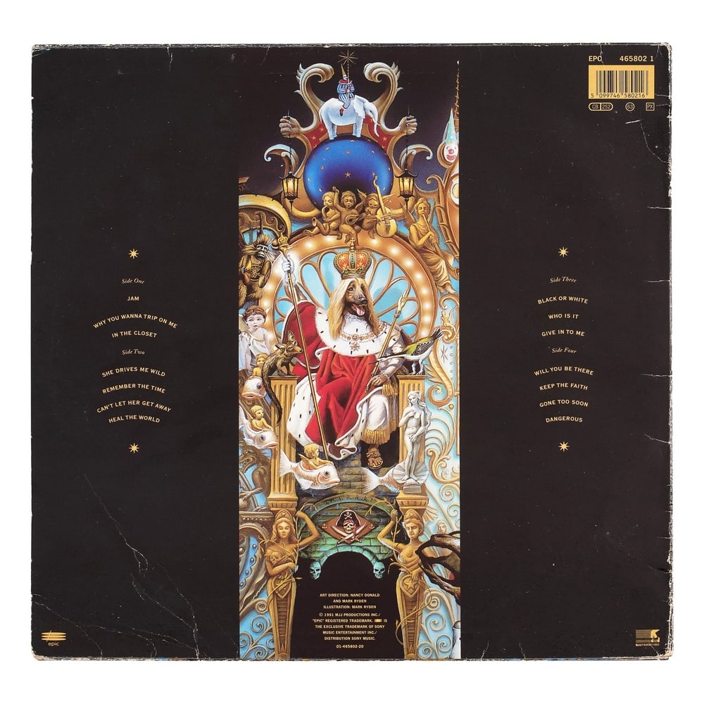 MICHAEL JACKSON SIGNED "DANGEROUS" LP - 2