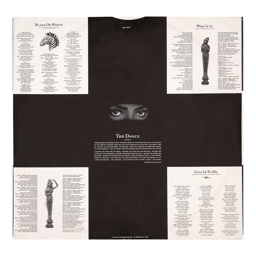MICHAEL JACKSON SIGNED "DANGEROUS" LP - 3