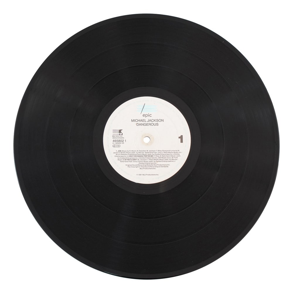 MICHAEL JACKSON SIGNED "DANGEROUS" LP - 7