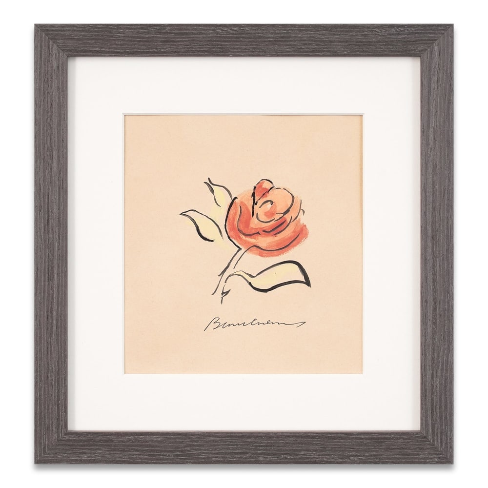 LUDWIG BEMELMANS SIGNED DRAWING: Image Dimensions: 8 1/8 x 7 1/2 in (20.5 x 19 cm) Framed Dimensions: 14 x 13 1/4 in (35.5 x 33.5 cm) Provenance and Authentication: This collectible has undergone a rigorous forensic evaluation. The s