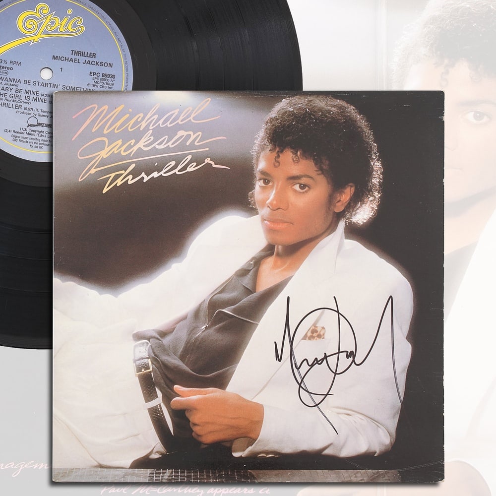 MICHAEL JACKSON SIGNED "THRILLER" LP (1 of 7)