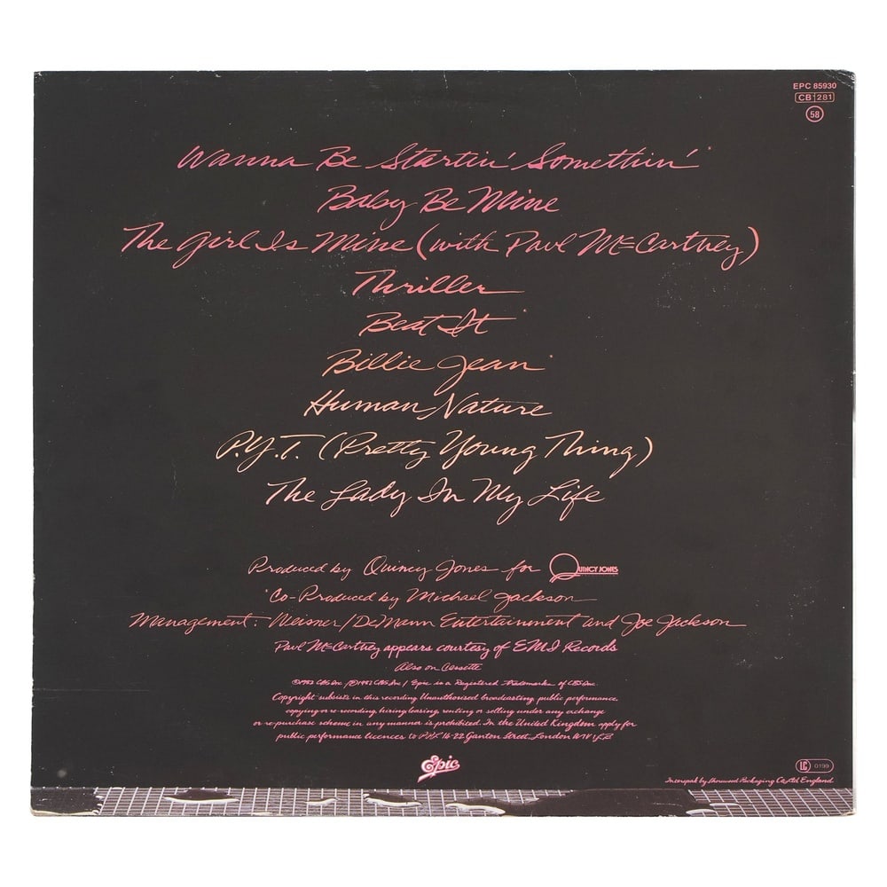 MICHAEL JACKSON SIGNED "THRILLER" LP - 2