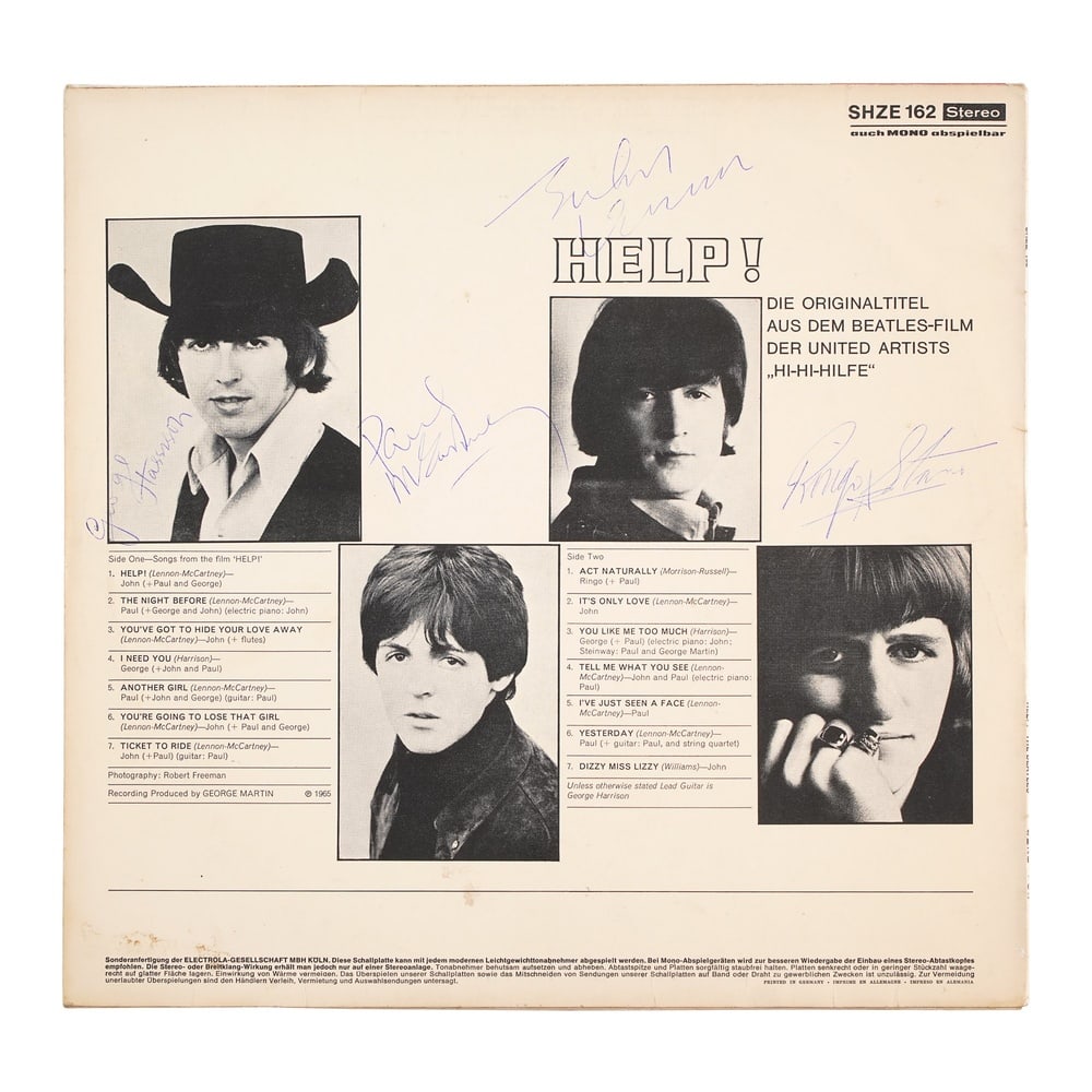THE BEATLES FULLY SIGNED "HELP!" LP - 2