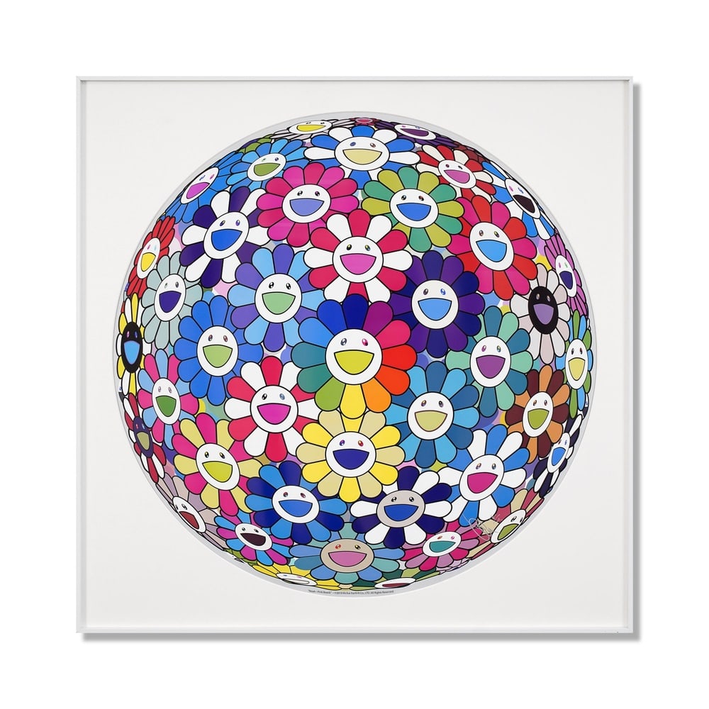 TAKASHI MURAKAMI (B.1962), OFFSET LITHOGRAPH: Signed (lower right) Image Dimensions: 27 1/2 x 27 1/2 in (70 x 70 cm) Framed Dimensions: 31 7/8 x 31 7/8 in (81 x 81 cm) Takashi Murakami (B. 1962), widely regarded as the foremost figure of contempo