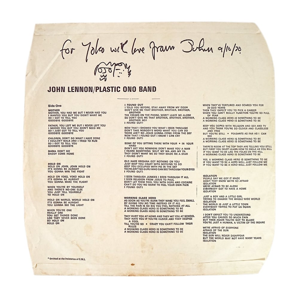 JOHN LENNON SIGNED LP "UNFINISHED MUSIC NO. 1: TWO VIRGINS" (UK FIRST PRESSING) - 5