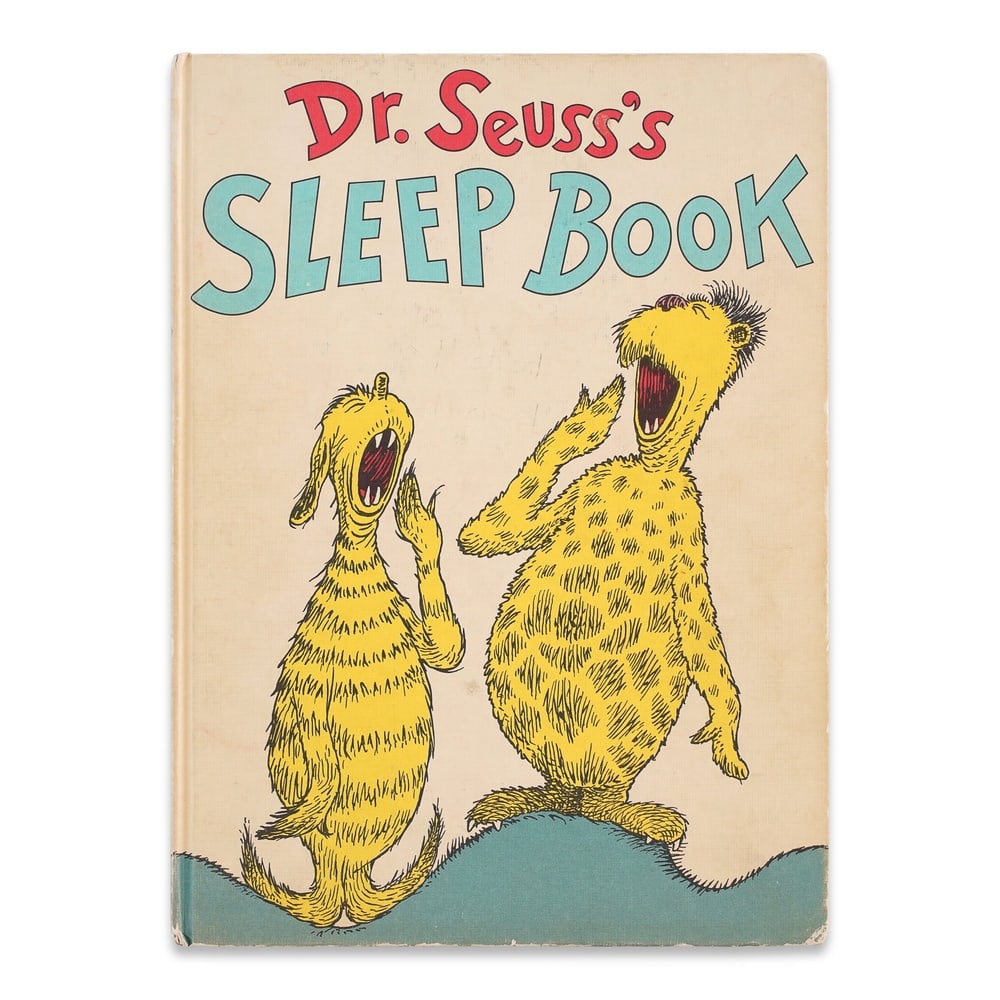 DR. SEUSS SIGNED "DR. SEUSS'S SLEEP BOOK" FIRST EDITION: 11 1/4 x 8 1/4 in (28.5 x 20.8 cm) Provenance and Authentication: This collectible has undergone a rigorous forensic evaluation. The signatures were carefully analyzed across multiple criteria,