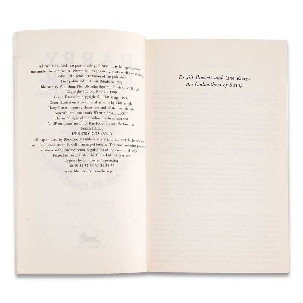 J.K. ROWLING SIGNED "HARRY POTTER AND THE PRISONER OF AZKABAN" - 4