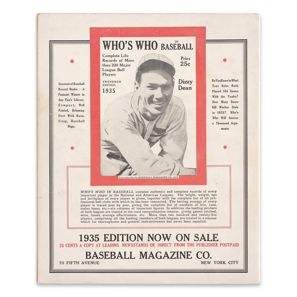 BABE RUTH SIGNED BASEBALL MAGAZINE - 2