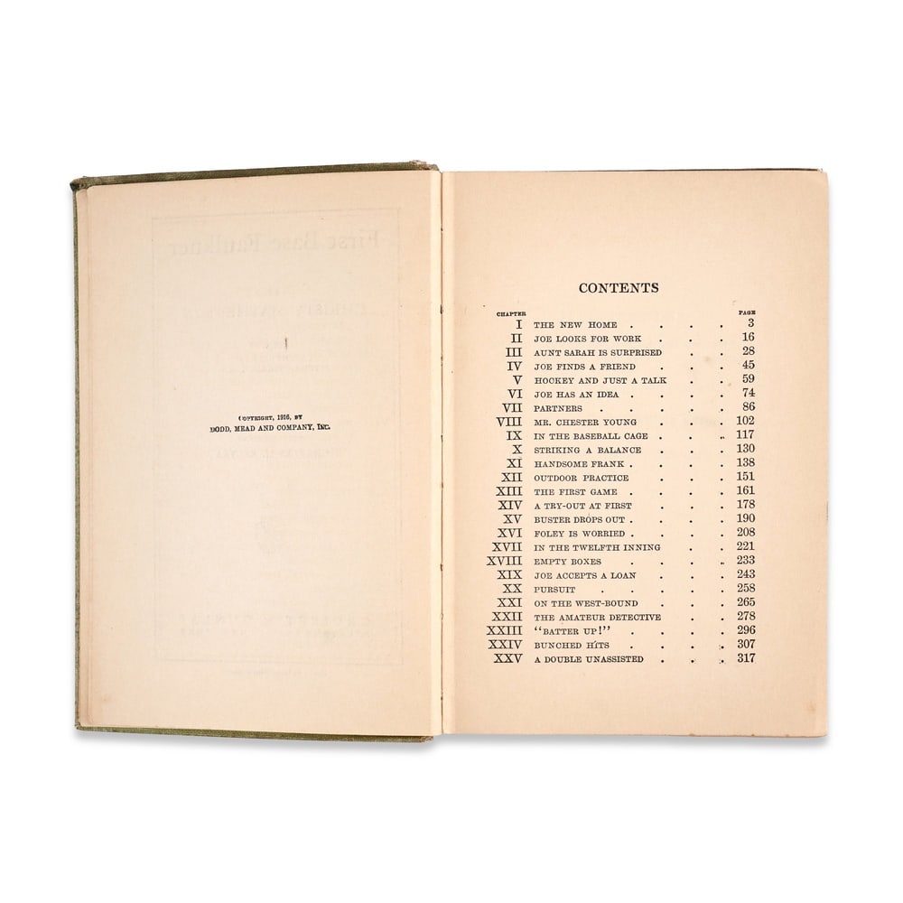 CHRISTY MATHEWSON SIGNED BOOK - FIRST BASE FAULKNER - 4