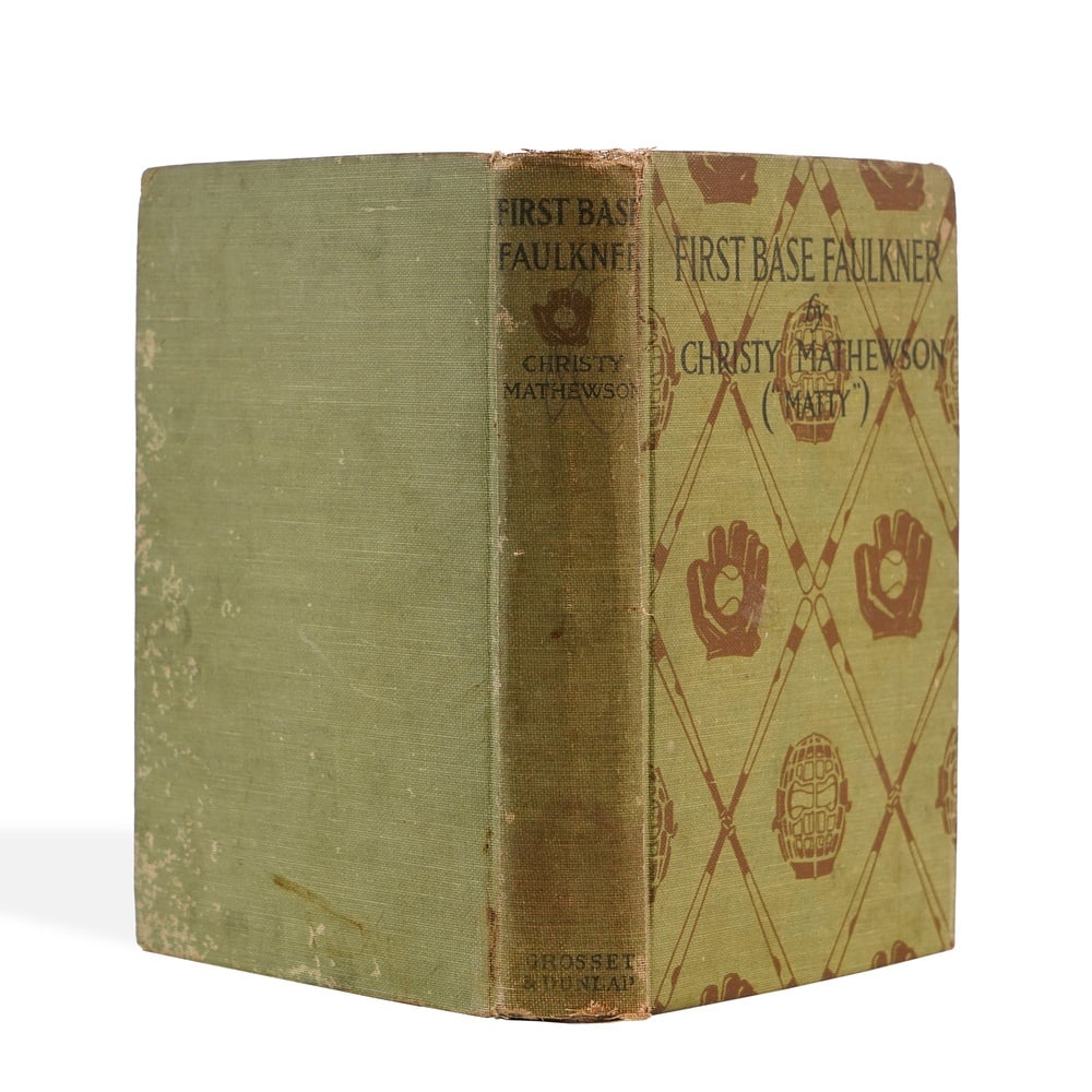 CHRISTY MATHEWSON SIGNED BOOK - FIRST BASE FAULKNER - 5
