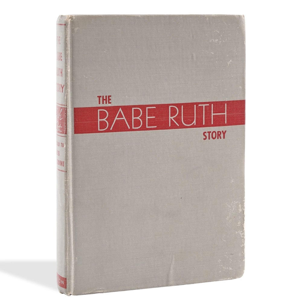 BABE RUTH SIGNED "THE BABE RUTH STORY" FIRST EDITION: 8 1/4 x 5 3/4 in (21 x 14.5 cm) Provenance and Authentication: This collectible has undergone a rigorous forensic evaluation. The signatures were carefully analyzed across multiple criteria,