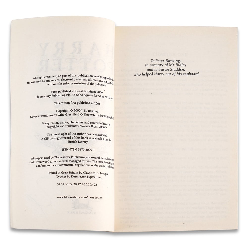 J.K. ROWLING SIGNED "HARRY POTTER AND THE GOBLET OF FIRE" - 4