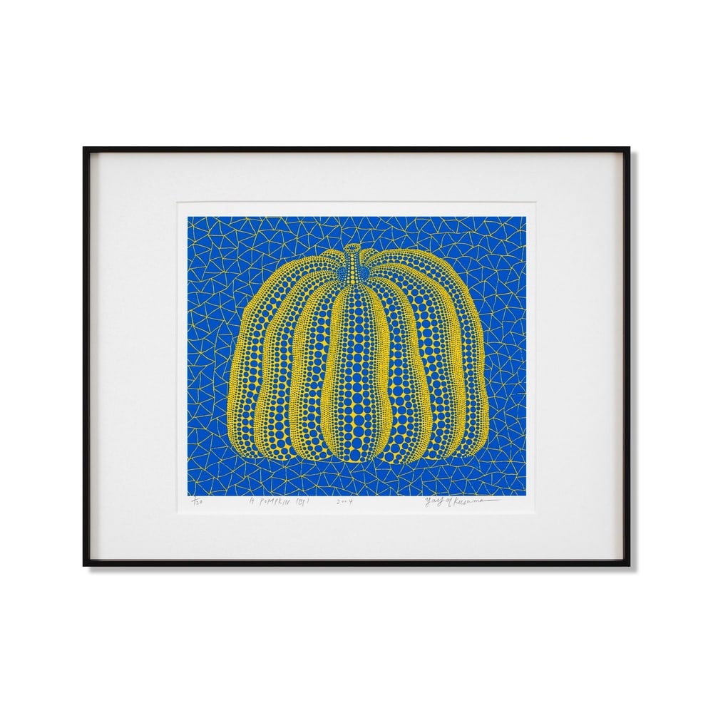 YAYOI KUSAMA (B.1929), SILKSCREEN PRINT: Signed (lower right) Image Dimensions: 13 5/8 x 11 3/4 in (34.5 x 30 cm) Framed Dimensions: 20 5/8 x 16 in (52.5 x 40.5 cm) Yayoi Kusama (b. 1929) stands as one of the most iconic and influential