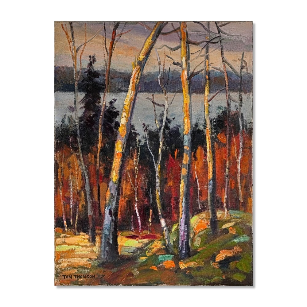 TOM THOMSON (1877-1917), ATTRIBUTED TO, OIL ON CANVAS: Signed (lower left) Image Dimensions: 23 3/4 x 17 7/8 in (60.5 x 45.5 cm) This painting comes with COA. Tom Thomson's landscapes of Algonquin Park stand at the very foundation of Canadian modernism, c