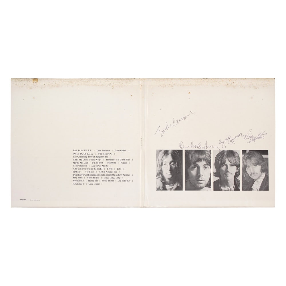 THE BEATLES FULLY SIGNED "THE BEATLES" (WHITE ALBUM) DOUBLE LP - 3