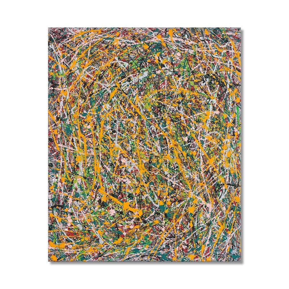JACKSON POLLOCK (1912-1956), ATTRIBUTED TO, ENAMEL AND ALUMINUM PAINT ON CANVAS: Signed (lower right) Image Dimensions: 29 1/8 x 24 in (74 x 61 cm) This painting comes with COA. Jackson Pollock stands as one of the most transformative figures in twentieth-century art, redefining t