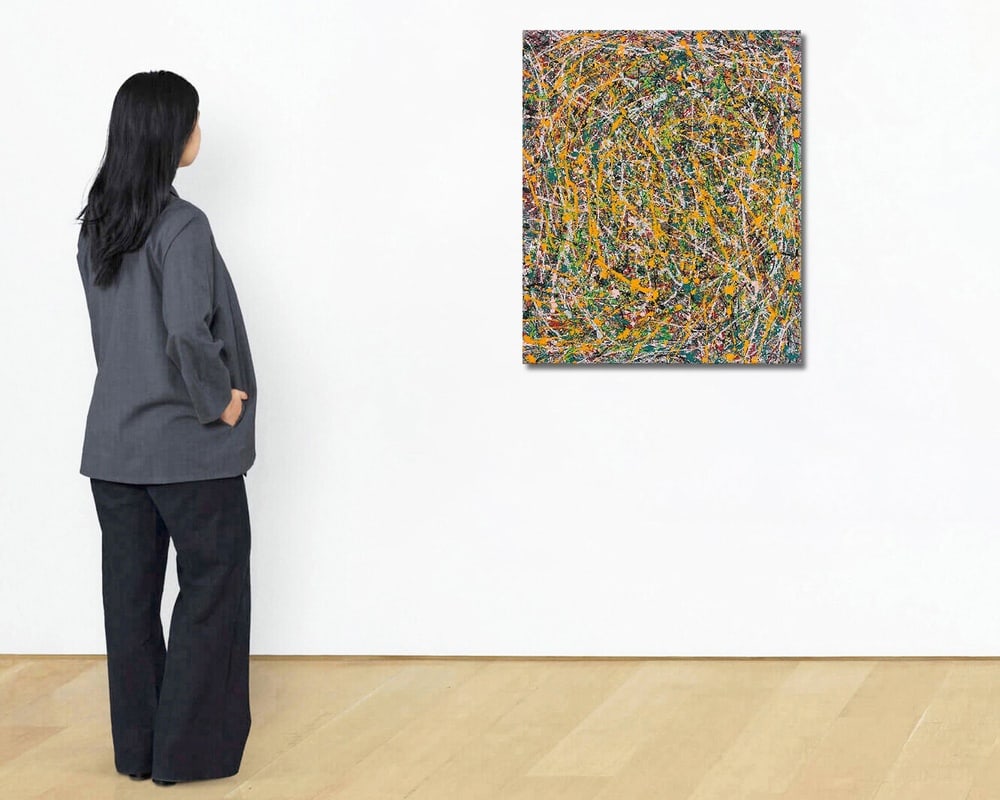 JACKSON POLLOCK (1912-1956), ATTRIBUTED TO, ENAMEL AND ALUMINUM PAINT ON CANVAS - 2