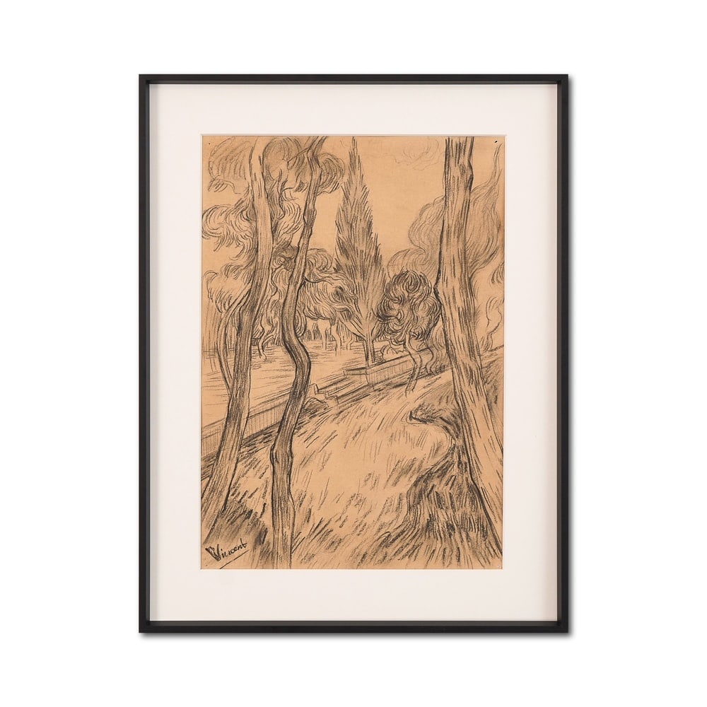 VINCENT VAN GOGH (1853-1890), ATTRIBUTED TO, CHARCOAL ON PAPER: Signed (lower left) Image Dimensions: 10 3/8 x 15 1/8 in (26.5 x 38.5 cm) This painting comes with COA. Vincent van Gogh (1853-1890) was one of the most influential figures in the history of Western a