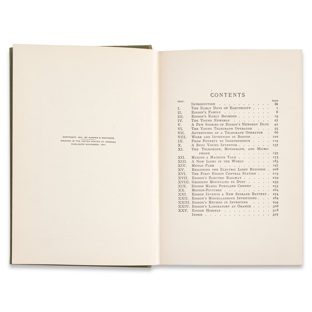 THOMAS A. EDISON SIGNED "THE BOY'S LIFE OF EDISON" - 4