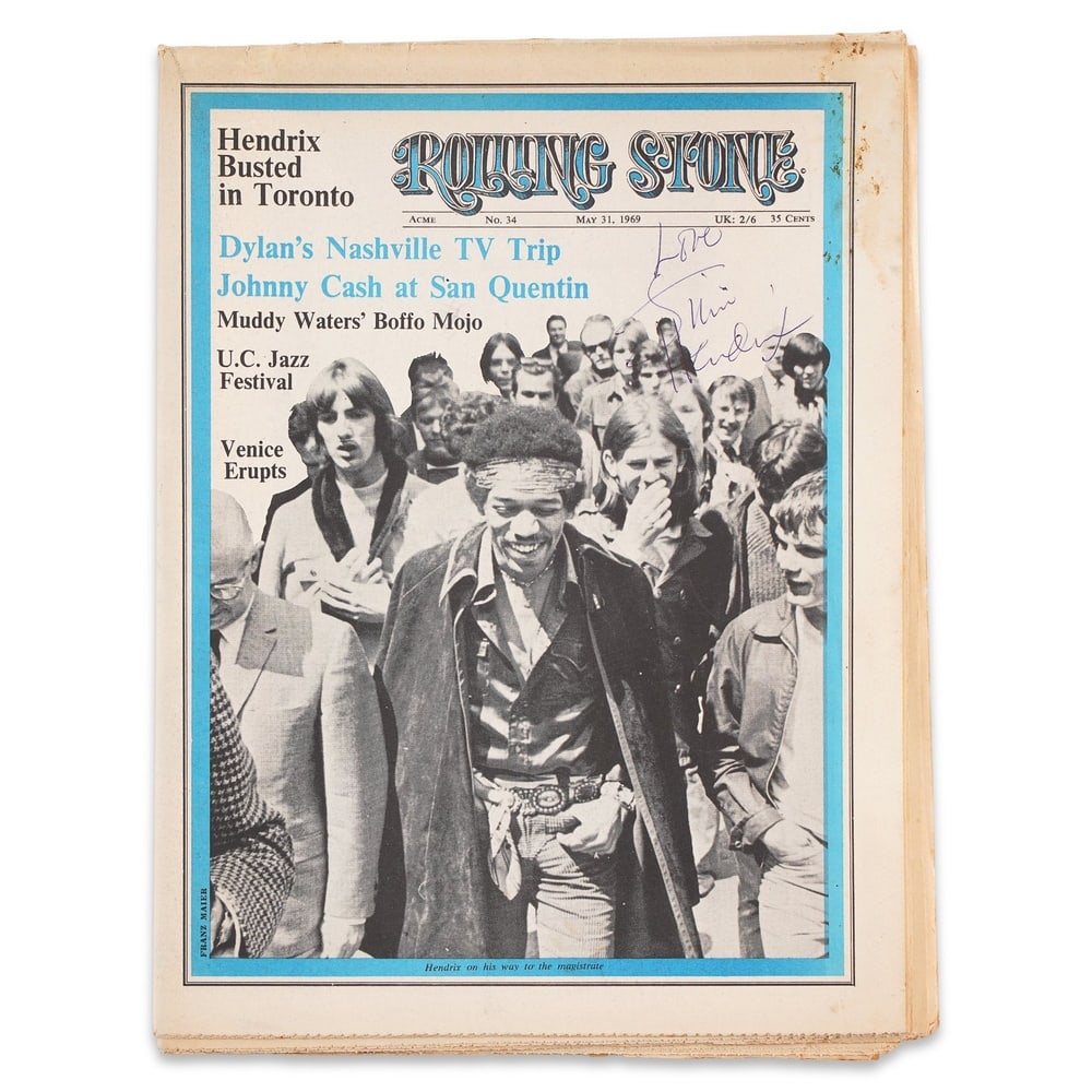 JIMI HENDRIX SIGNED "ROLLING STONE" MAGAZINE (1 of 3)