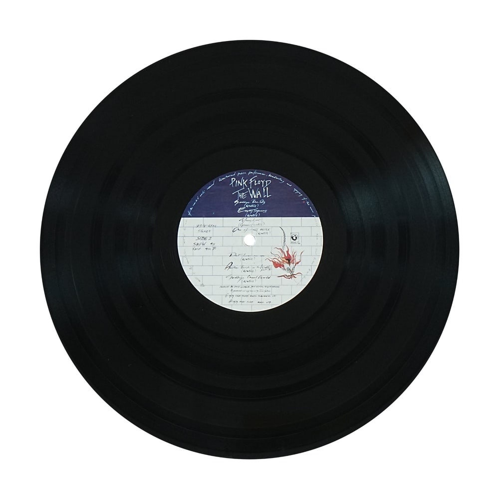 PINK FLOYD FULLY SIGNED "THE WALL" DOUBLE LP - 10
