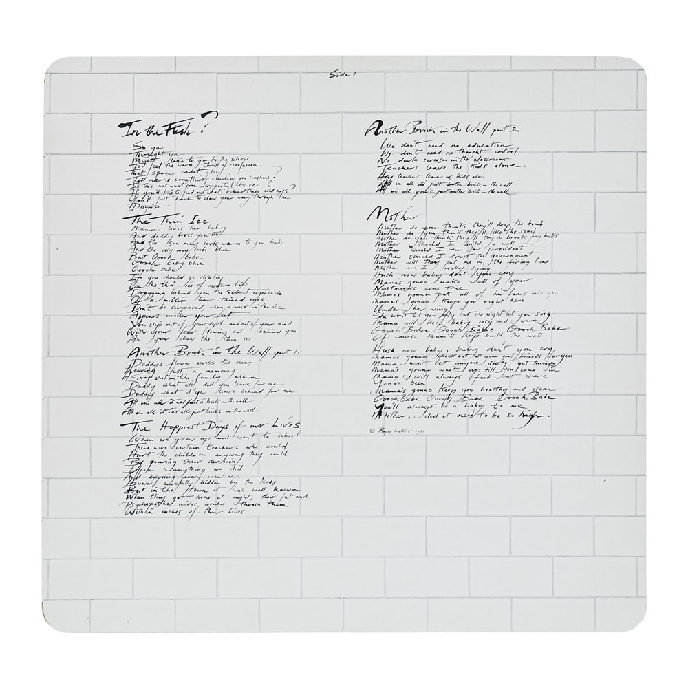 PINK FLOYD FULLY SIGNED "THE WALL" DOUBLE LP - 5