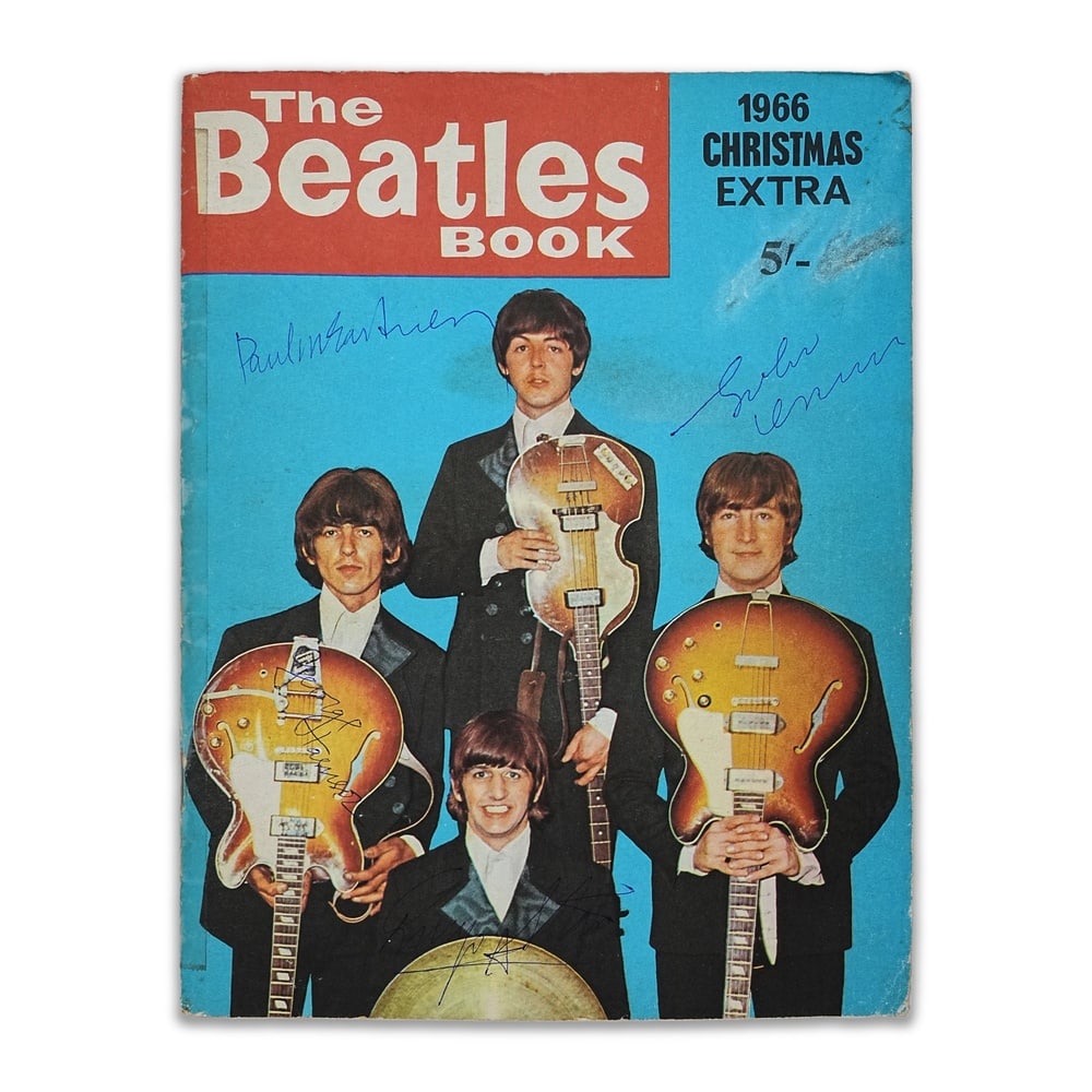 THE BEATLES FULLY SIGNED "THE BEATLES BOOK" 1966 CHRISTMAS EXTRA (1 of 3)