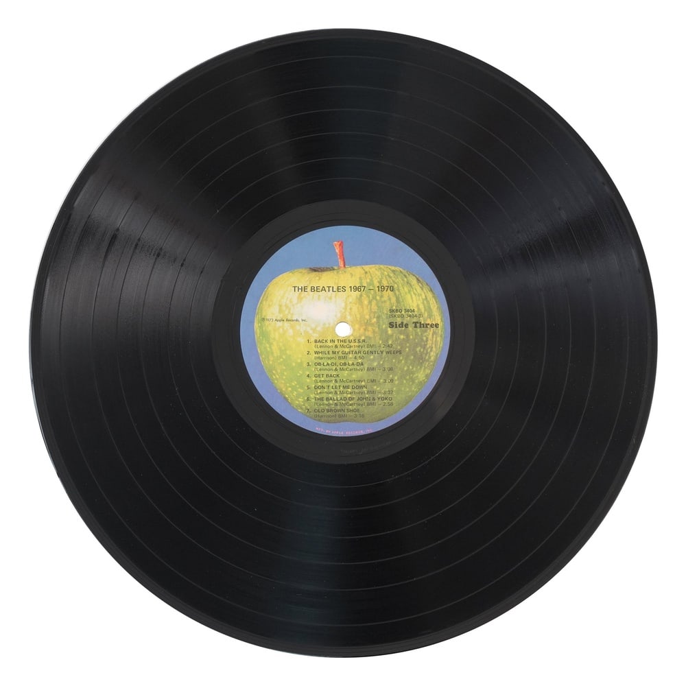 THE BEATLES FULLY SIGNED LP "1967-1970" (THE BLUE ALBUM, U.S. PRESSING) - 12