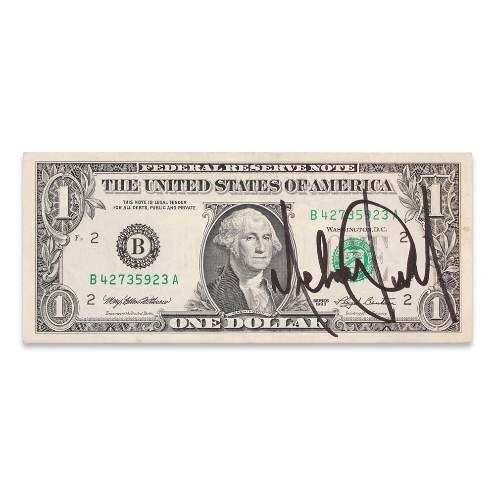 MICHAEL JACKSON SIGNED ONE DOLLAR BILL (1 of 2)
