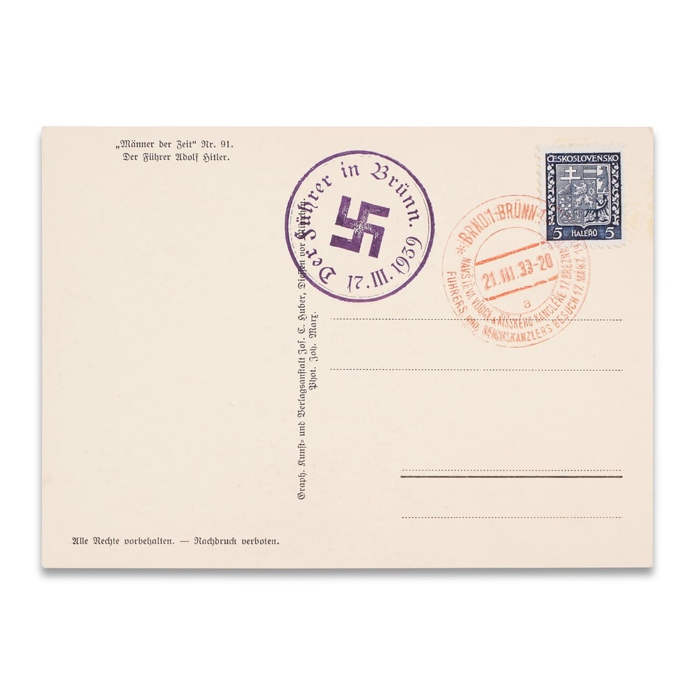 ADOLF HITLER SIGNED POSTCARD - 2