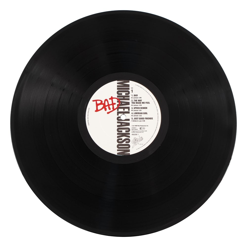 MICHAEL JACKSON SIGNED "BAD" LP (EPIC RECORDS EDITION) - 6