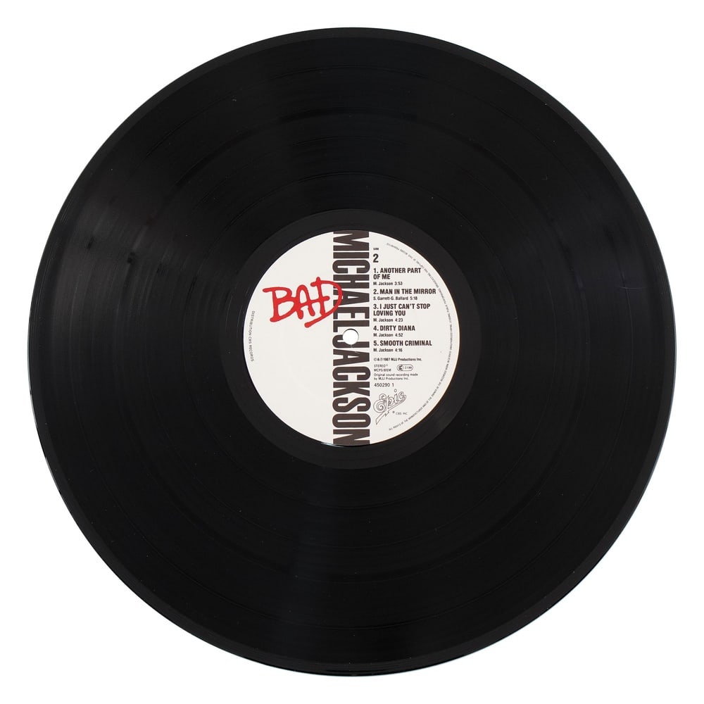 MICHAEL JACKSON SIGNED "BAD" LP (EPIC RECORDS EDITION) - 7