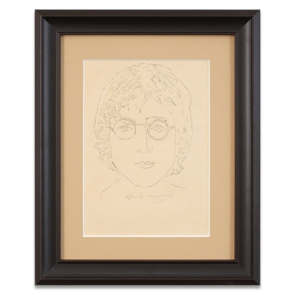 ANDY WARHOL SIGNED JOHN LENNON PORTRAIT DRAWING (1 of 1)