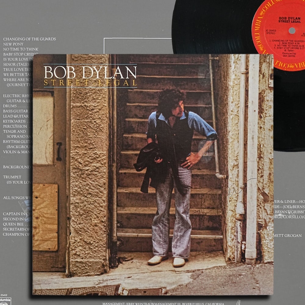 BOB DYLAN SIGNED "STREET-LEGAL" LP (1 of 7)