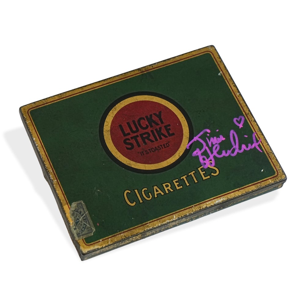 JIMI HENDRIX SIGNED VINTAGE LUCKY STRIKE CIGARETTE TIN (1 of 4)