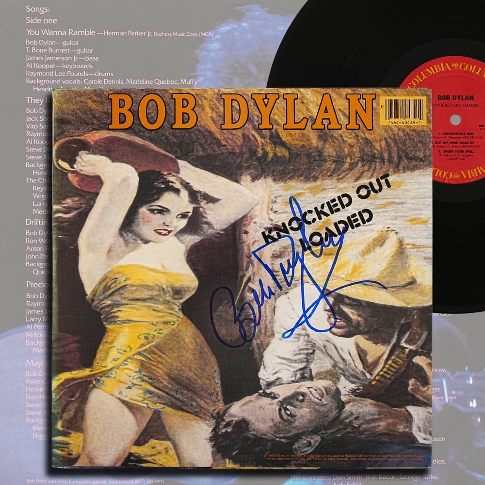 BOB DYLAN SIGNED "KNOCKED OUT LOADED" U.S. FIRST PRESSING (1 of 7)