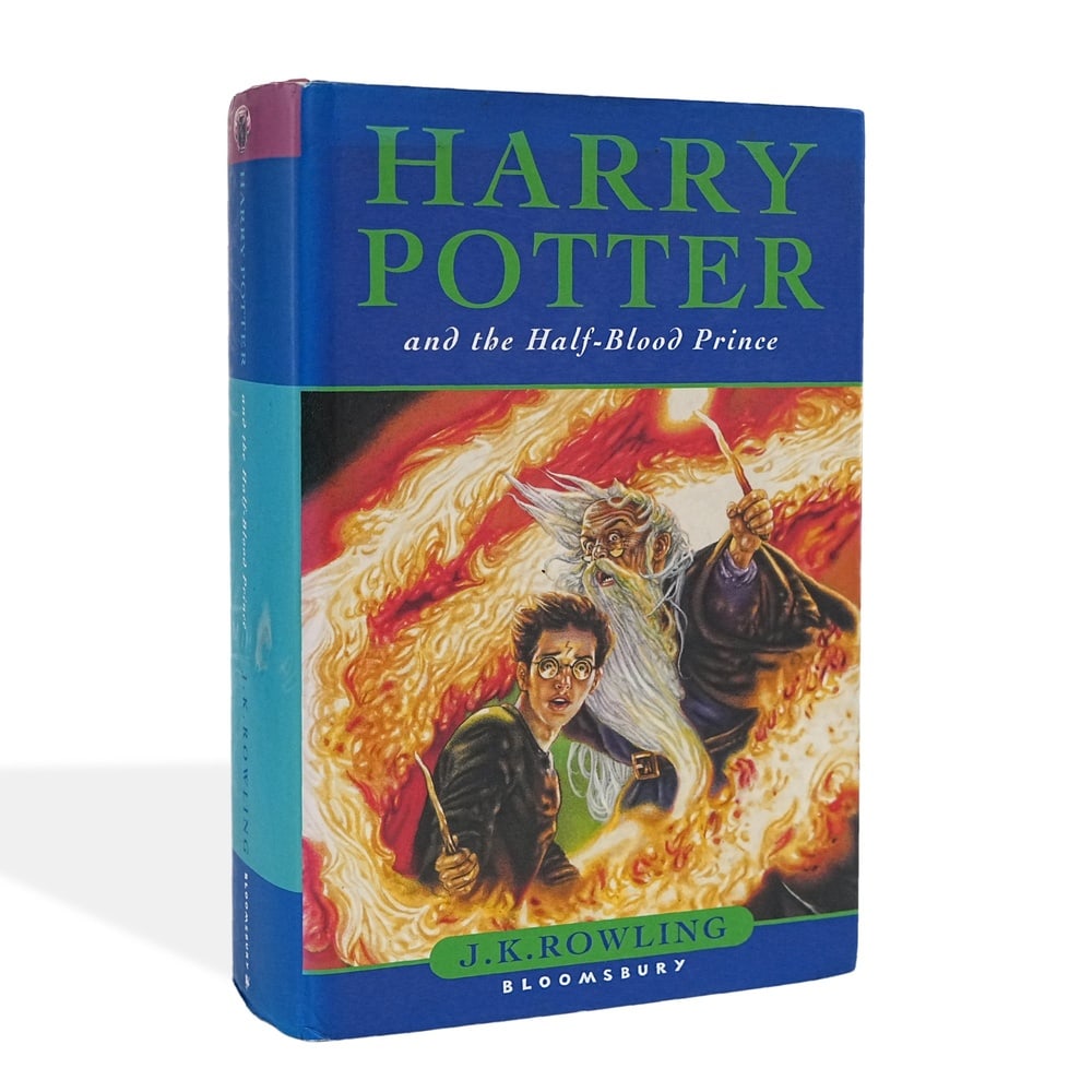 J. K. ROWLING SIGNED HARRY POTTER AND THE HALF-BLOOD PRINCE FIRST EDITION: 9 1/4 x 6 1/4 in (23.5 x 16 cm) Harry Potter and the Half-Blood Prince is the sixth novel in J. K. Rowling's internationally celebrated Harry Potter series and serves as the crucial bridge to the
