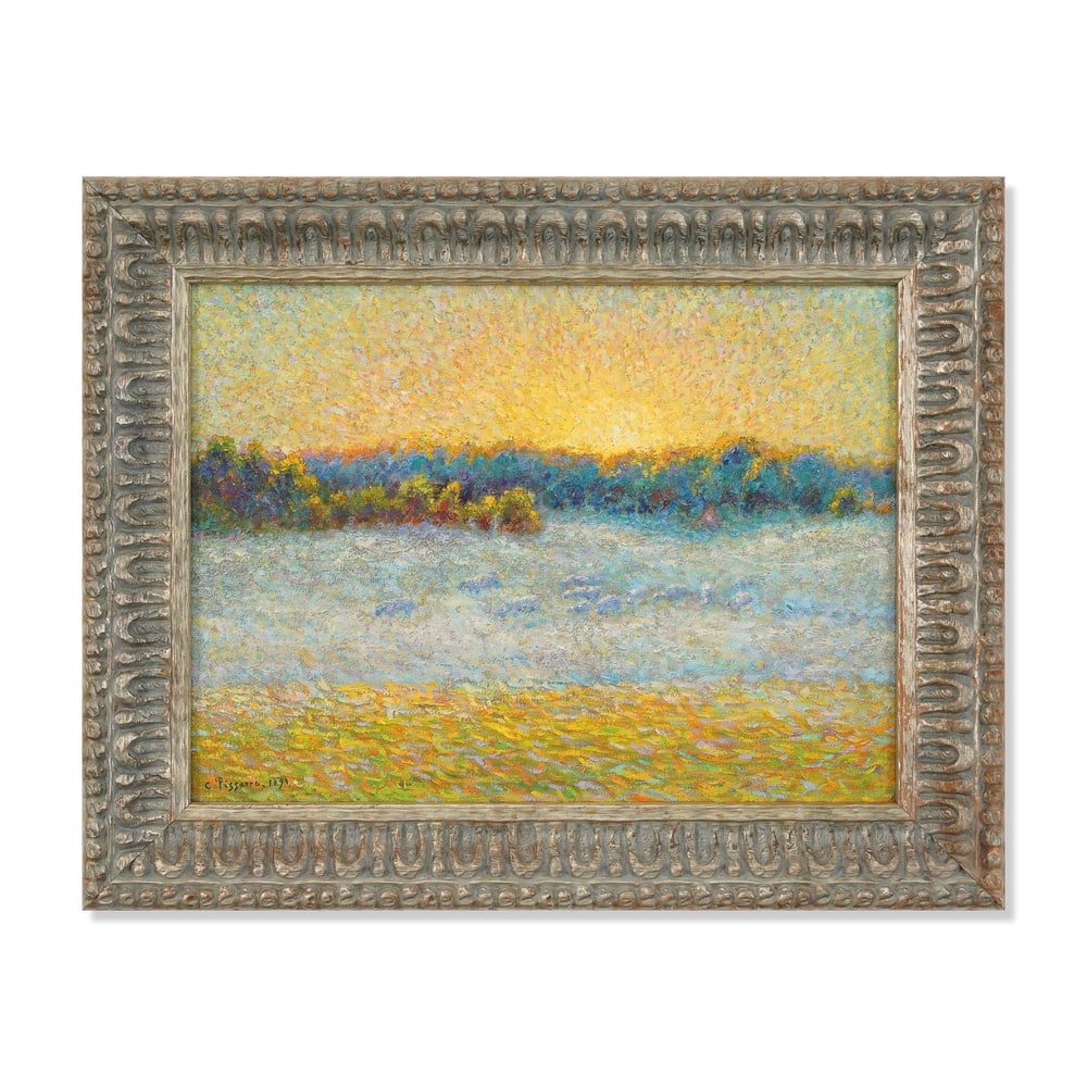 CAMILLE PISSARRO (1830-1903), ATTRIBUTED TO, OIL ON CANVAS: Signed (lower left) Image Dimensions: 21 1/4 x 28 3/4 in (54 x 73 cm) Framed Dimensions: 29 1/4 x 36 5/8 in (74.2 x 93.1 cm) This painting comes with COA. Camille Pissarro occupies a central place in 